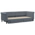 Sofá cama nido con cajones terciopelo gris oscuro 80x200