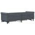 Sofá cama nido con cajones terciopelo gris oscuro 80x200