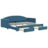 Sofá cama nido con cajones terciopelo azul 90x200