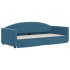 Sofá cama nido con cajones terciopelo azul 90x200