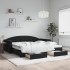 Sofá cama nido con cajones terciopelo negro 100x200