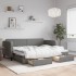 Sofá cama nido con cajones tela gris oscuro 80x200