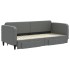 Sofá cama nido con cajones tela gris oscuro 80x200
