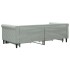 Sofá cama nido con cajones terciopelo gris claro 90x190