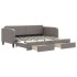 Sofá cama nido con cajones tela gris taupe 90x200
