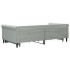 Sofá cama nido con cajones terciopelo gris claro 100x200