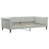Sofá cama nido con cajones terciopelo gris claro 100x200