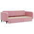Sofá cama nido con cajones terciopelo rosa 90x200