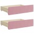 Sofá cama nido con cajones terciopelo rosa 90x200