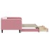 Sofá cama nido con cajones terciopelo rosa 100x200