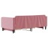 Sofá cama nido con cajones terciopelo rosa 100x200