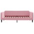 Sofá cama nido con cajones terciopelo rosa 100x200
