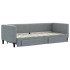 Sofá cama nido con cajones tela gris claro 80x200