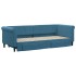 Sofá cama nido con cajones terciopelo azul 80x200