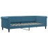 Sofá cama nido con cajones terciopelo azul 80x200