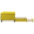 Sofá cama nido con cajones terciopelo amarillo 90x200