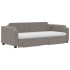 Sofá cama nido con cajones tela gris taupe 80x200