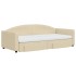 Sofá cama nido con cajones tela color crema 90x200