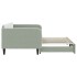 Sofá cama nido terciopelo gris claro 100x200