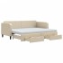 Sofá cama nido con cajones tela color crema 80x200