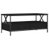 Mesa de centro madera de ingeniería negro 100x51x45