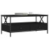 Mesa de centro madera de ingeniería negro 100x51x45