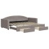 Sofá cama nido con cajones tela gris taupe 90x200
