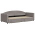 Sofá cama nido con cajones tela gris taupe 90x200