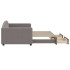 Sofá cama nido con cajones tela gris taupe 90x200