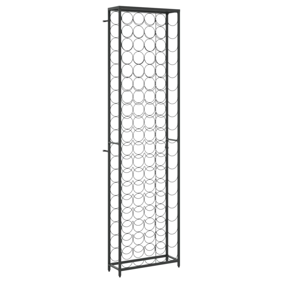 Botellero para 95 botellas hierro forjado negro 54x18x200