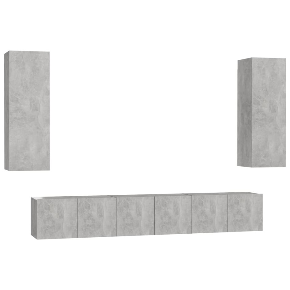 Juego de muebles de salón 5 piezas gris