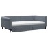 Sofá cama nido con cajones terciopelo gris oscuro 100x200