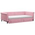 Sofá cama nido con cajones terciopelo rosa 100x200