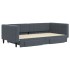 Sofá cama nido con cajones terciopelo gris oscuro 100x200