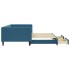 Sofá cama nido con cajones terciopelo azul 100x200