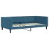 Sofá cama nido con cajones terciopelo azul 100x200