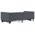 Sofá cama nido con cajones terciopelo gris oscuro 90x190
