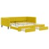 Sofá cama nido con cajones terciopelo amarillo 100x200