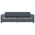 Sofá cama nido con cajones terciopelo gris oscuro 80x200