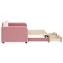 Sofá cama nido con cajones terciopelo rosa 80x200