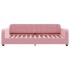 Sofá cama nido con cajones terciopelo rosa 80x200
