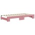 Sofá cama nido con cajones terciopelo rosa 80x200