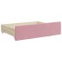 Sofá cama nido con cajones terciopelo rosa 80x200