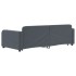 Sofá cama nido con cajones terciopelo gris oscuro 90x200