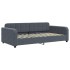 Sofá cama nido con cajones terciopelo gris oscuro 90x200