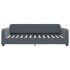 Sofá cama nido con cajones terciopelo gris oscuro 90x200