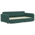 Sofá cama nido con cajones terciopelo verde oscuro 100x200