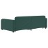 Sofá cama nido con cajones terciopelo verde oscuro 100x200