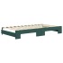 Sofá cama nido con cajones terciopelo verde oscuro 100x200
