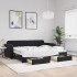 Sofá cama nido con cajones terciopelo negro 90x190